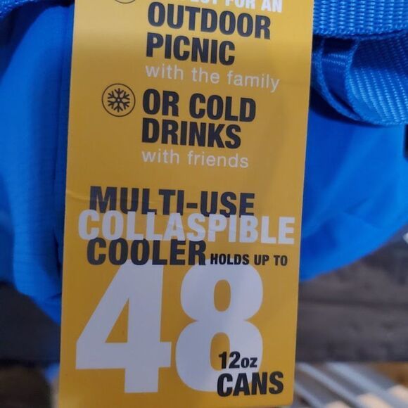 RG Blue Collapsible Cooler Holds 48 Cans Waterproof & Antimicrobial New - Picture 12 of 12